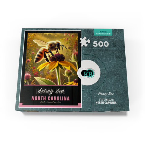 North Carolina, Honey Bee: State Insects Series 500 Jigsaw Puzzle box view3