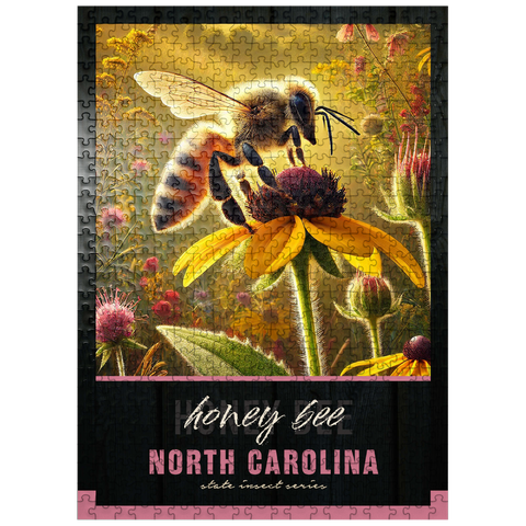 puzzleplate North Carolina, Honey Bee: State Insects Series 500 Jigsaw Puzzle