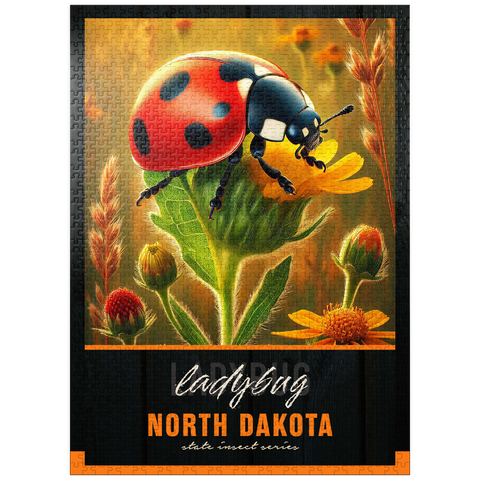 puzzleplate North Dakota, Ladybug: State Insects Series 1000 Jigsaw Puzzle