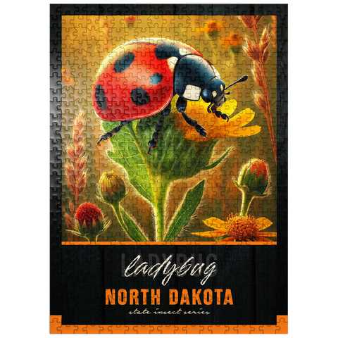 puzzleplate North Dakota, Ladybug: State Insects Series 500 Jigsaw Puzzle