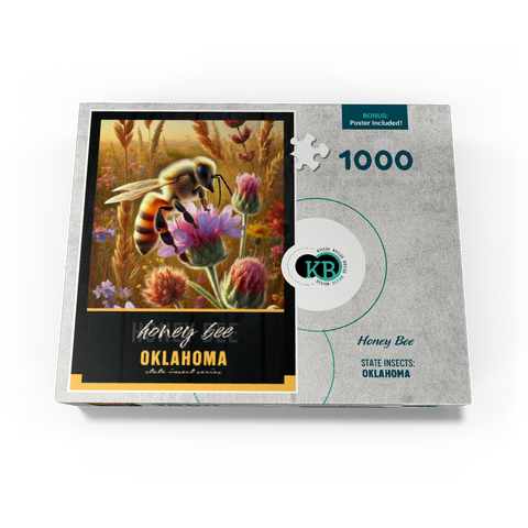 Oklahoma, Honey Bee: State Insects Series 1000 Jigsaw Puzzle box view3