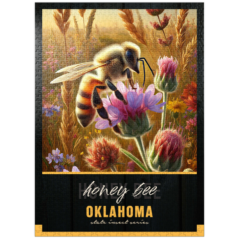 puzzleplate Oklahoma, Honey Bee: State Insects Series 1000 Jigsaw Puzzle