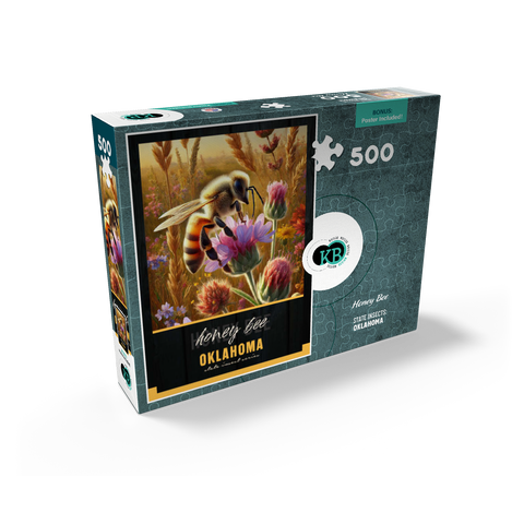 Oklahoma, Honey Bee: State Insects Series 500 Jigsaw Puzzle box view2