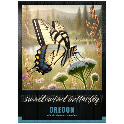 puzzleplate Oregon, Swallowtail Butterfly: State Insects Series 1000 Jigsaw Puzzle