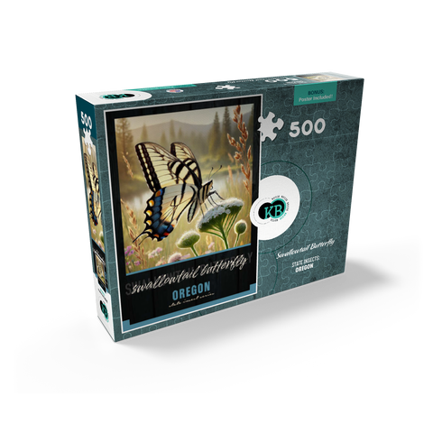 Oregon, Swallowtail Butterfly: State Insects Series 500 Jigsaw Puzzle box view2