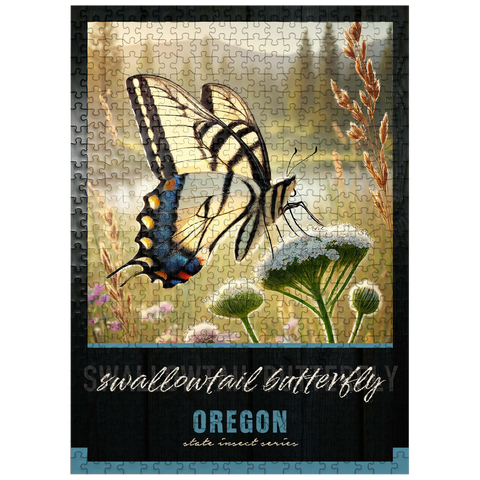 puzzleplate Oregon, Swallowtail Butterfly: State Insects Series 500 Jigsaw Puzzle