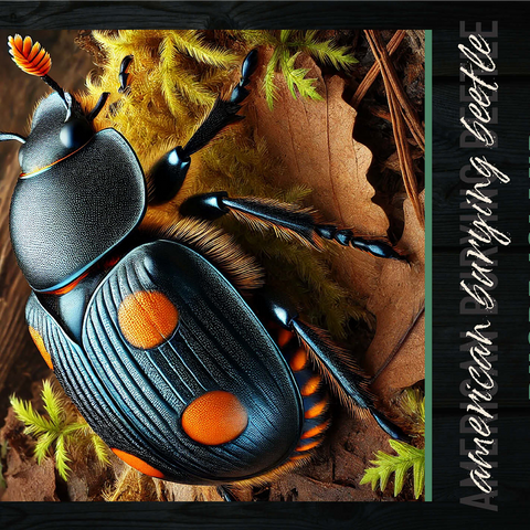 Rhode Island, American Burying Beetle: State Insects Series 1000 Jigsaw Puzzle 3D Modell