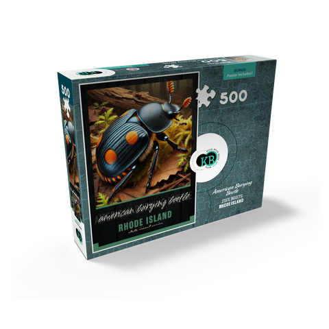 Rhode Island, American Burying Beetle: State Insects Series 500 Jigsaw Puzzle box view2
