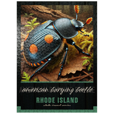 puzzleplate Rhode Island, American Burying Beetle: State Insects Series 500 Jigsaw Puzzle