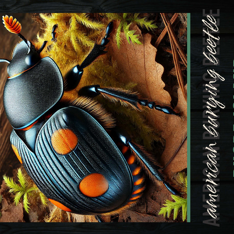 Rhode Island, American Burying Beetle: State Insects Series 500 Jigsaw Puzzle 3D Modell