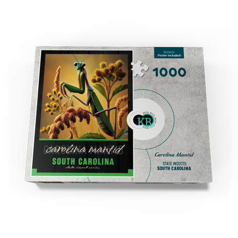 South Carolina, Carolina Mantid: State Insects Series 1000 Jigsaw Puzzle box view3