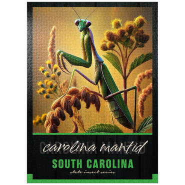 puzzleplate South Carolina, Carolina Mantid: State Insects Series 1000 Jigsaw Puzzle