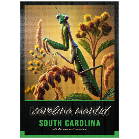 puzzleplate South Carolina, Carolina Mantid: State Insects Series 1000 Jigsaw Puzzle