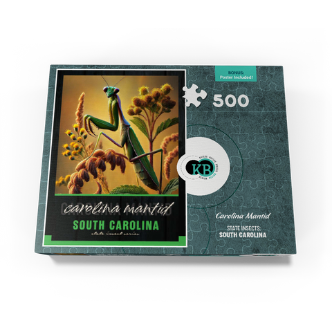 South Carolina, Carolina Mantid: State Insects Series 500 Jigsaw Puzzle box view3