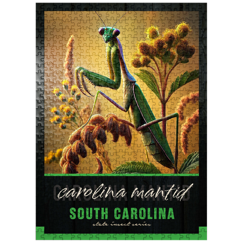 puzzleplate South Carolina, Carolina Mantid: State Insects Series 500 Jigsaw Puzzle