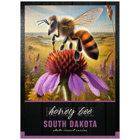puzzleplate South Dakota, Honey Bee: State Insects Series 1000 Jigsaw Puzzle