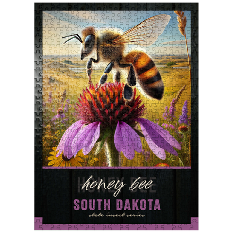 puzzleplate South Dakota, Honey Bee: State Insects Series 500 Jigsaw Puzzle