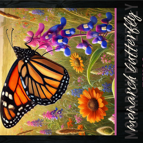 Texas, Monarch Butterfly: State Insects Series 1000 Jigsaw Puzzle 3D Modell
