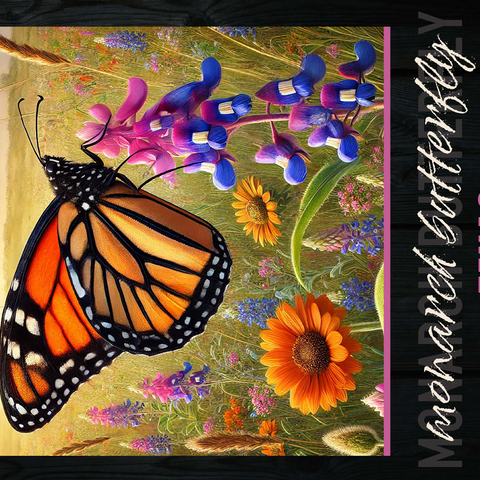 Texas, Monarch Butterfly: State Insects Series 500 Jigsaw Puzzle 3D Modell