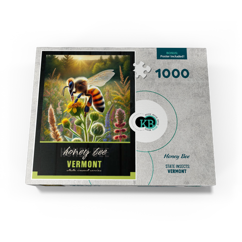 Vermont, Honey Bee: State Insects Series 1000 Jigsaw Puzzle box view3