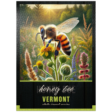 puzzleplate Vermont, Honey Bee: State Insects Series 1000 Jigsaw Puzzle