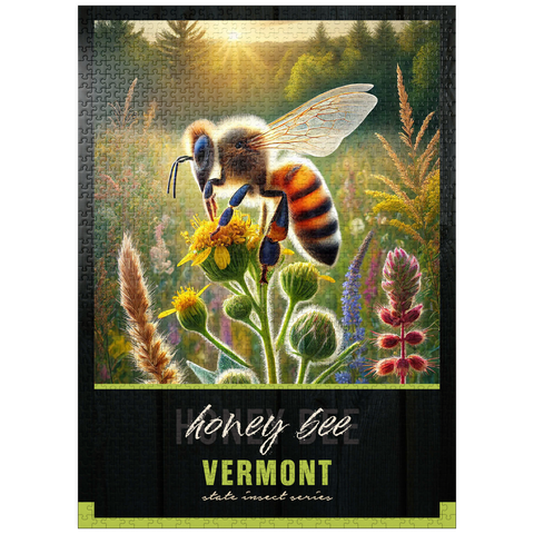 puzzleplate Vermont, Honey Bee: State Insects Series 1000 Jigsaw Puzzle