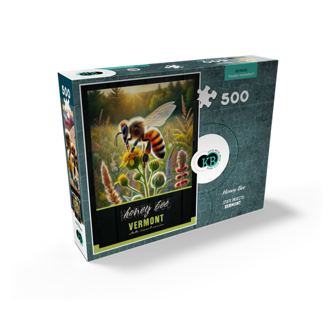 Vermont, Honey Bee: State Insects Series 500 Jigsaw Puzzle box view2