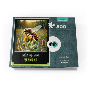 Vermont, Honey Bee: State Insects Series 500 Jigsaw Puzzle box view3