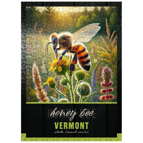 puzzleplate Vermont, Honey Bee: State Insects Series 500 Jigsaw Puzzle