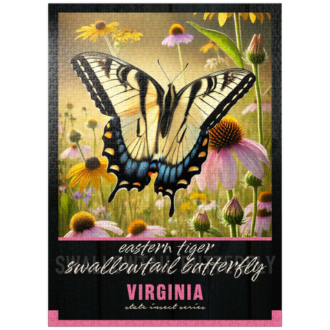 puzzleplate Virginia, Eastern Tiger Swallowtail Butterfly: State Insects Series 1000 Jigsaw Puzzle