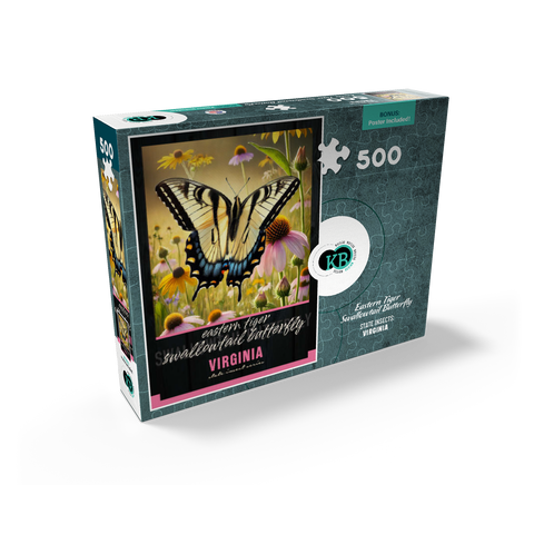 Virginia, Eastern Tiger Swallowtail Butterfly: State Insects Series 500 Jigsaw Puzzle box view2