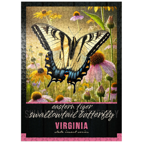 puzzleplate Virginia, Eastern Tiger Swallowtail Butterfly: State Insects Series 500 Jigsaw Puzzle