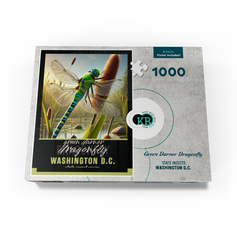 Washington D.C., Green Darner Dragonfly: State Insects Series 1000 Jigsaw Puzzle box view3
