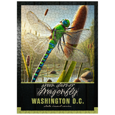 puzzleplate Washington D.C., Green Darner Dragonfly: State Insects Series 500 Jigsaw Puzzle