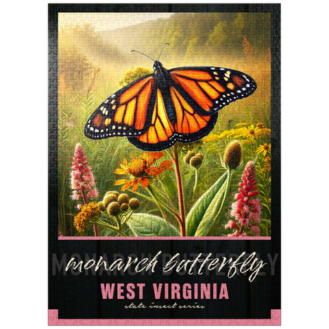 puzzleplate West Virginia, Monarch Butterfly: State Insects Series 1000 Jigsaw Puzzle
