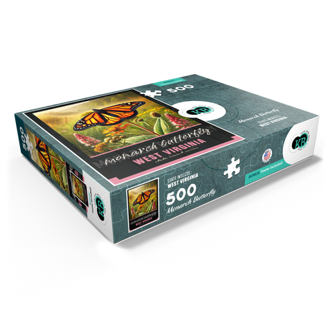 West Virginia, Monarch Butterfly: State Insects Series 500 Jigsaw Puzzle box view1