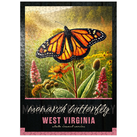puzzleplate West Virginia, Monarch Butterfly: State Insects Series 500 Jigsaw Puzzle