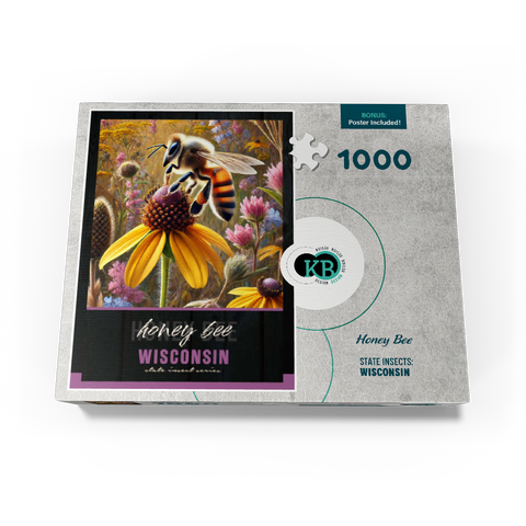 Wisconsin, Honey Bee: State Insects Series 1000 Jigsaw Puzzle box view3