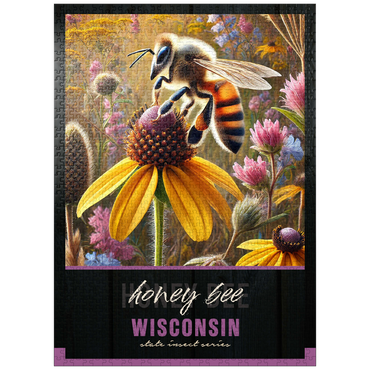 puzzleplate Wisconsin, Honey Bee: State Insects Series 1000 Jigsaw Puzzle