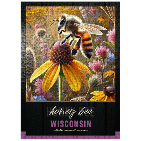 puzzleplate Wisconsin, Honey Bee: State Insects Series 500 Jigsaw Puzzle