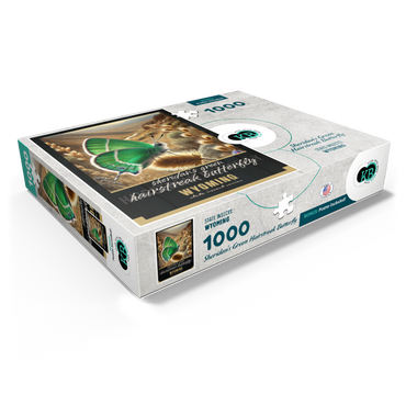 Wyoming, Sheridan's Green Hairstreak Butterfly: State Insects Series 1000 Jigsaw Puzzle box view1