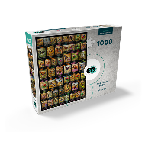 Collage: State Insects Poster, vol.1 1000 Jigsaw Puzzle box view2