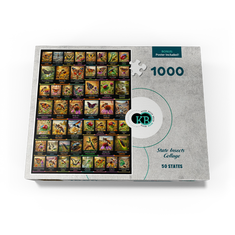 Collage: State Insects Poster, vol.1 1000 Jigsaw Puzzle box view3