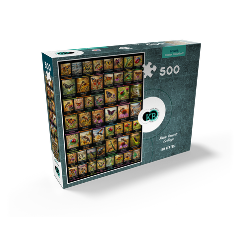 Collage: State Insects Poster, vol.1 500 Jigsaw Puzzle box view2