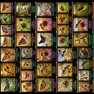 Collage: State Insects Poster, vol.1 500 Jigsaw Puzzle 3D Modell