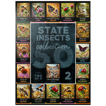 puzzleplate Collage: State Insects Series, Part 2 of 3 1000 Jigsaw Puzzle