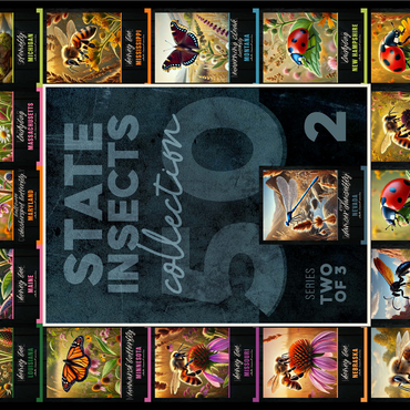 Collage: State Insects Series, Part 2 of 3 1000 Jigsaw Puzzle 3D Modell