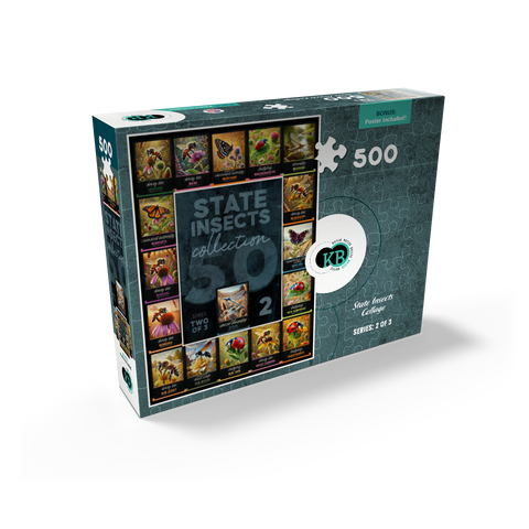 Collage: State Insects Series, Part 2 of 3 500 Jigsaw Puzzle box view2