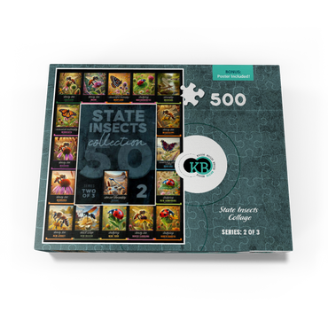 Collage: State Insects Series, Part 2 of 3 500 Jigsaw Puzzle box view3