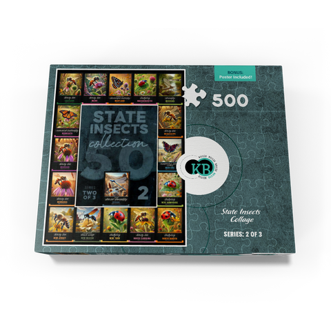 Collage: State Insects Series, Part 2 of 3 500 Jigsaw Puzzle box view3